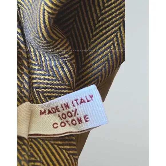 Brioni Sport Italy Olive Herringbone Cotton Shirt Mens M Luxury Classic Fit - Picture 6 of 10